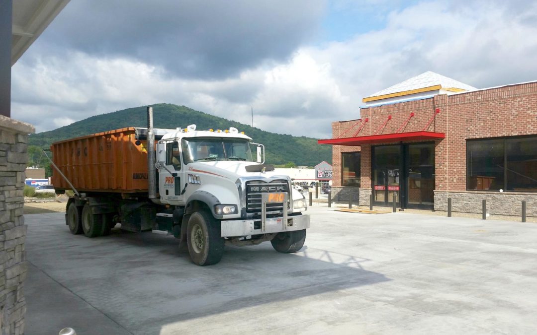 Construction roll off dumpsters